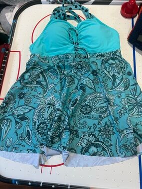 Turquoise Paisley Athletic Dress